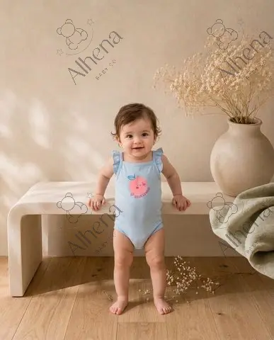 Body sin mangas con estampado 'So Squeezable' - Azul - foto 2