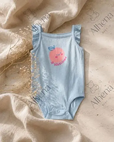 Body sin mangas con estampado 'So Squeezable' - Azul - foto 4
