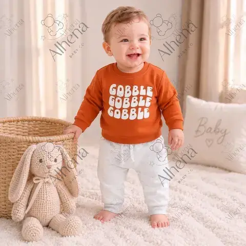 Conjunto para bebé gobble naranja, Invierno, 2 piezas. - foto 2