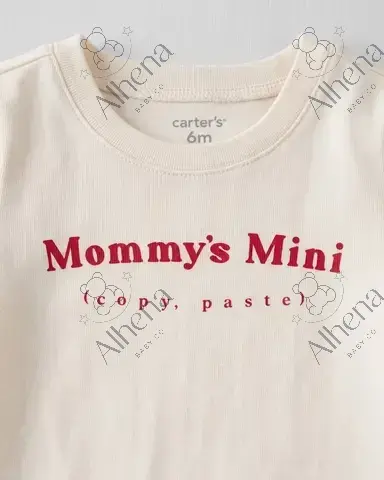 Body de manga corta con estampado Baby 'Mommy's Mini' - Crema - foto 4