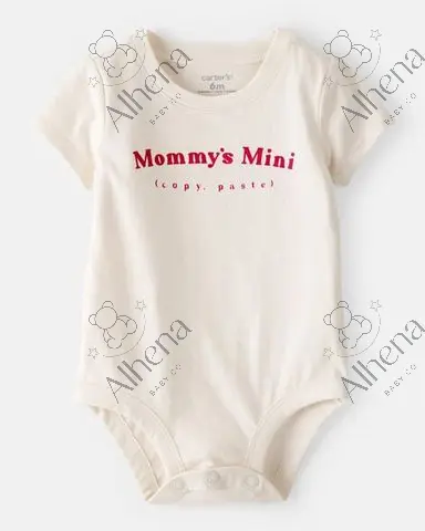 Body de manga corta con estampado Baby 'Mommy's Mini' - Crema - foto 5 (proveedor)