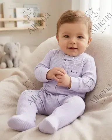 Pijama Bunny con cremallera de dos vías y acanalado. - foto 2