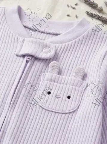 Pijama Bunny con cremallera de dos vías y acanalado. - foto 4