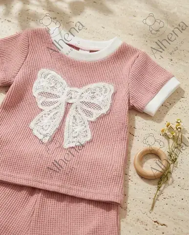Conjunto para bebé rosa, Verano, 2 piezas. - foto 3