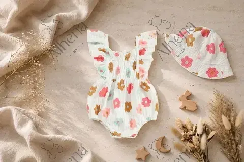 Conjunto para bebé burbujas de flores, 2 piezas - foto 3