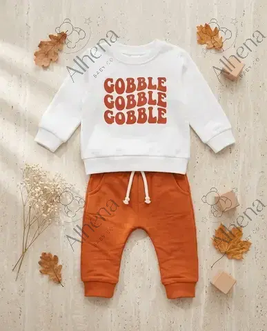 Conjunto para bebé gobble blanco, Invierno, 2 piezas. - foto 4