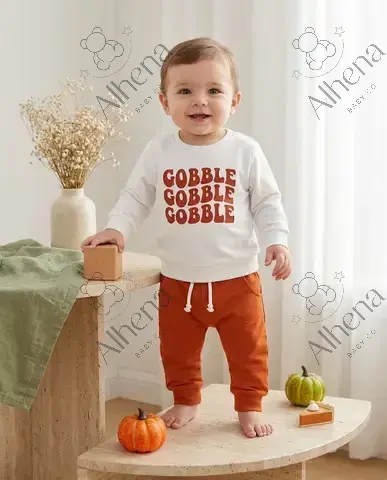 Conjunto para bebé gobble blanco, Invierno, 2 piezas. - foto 2