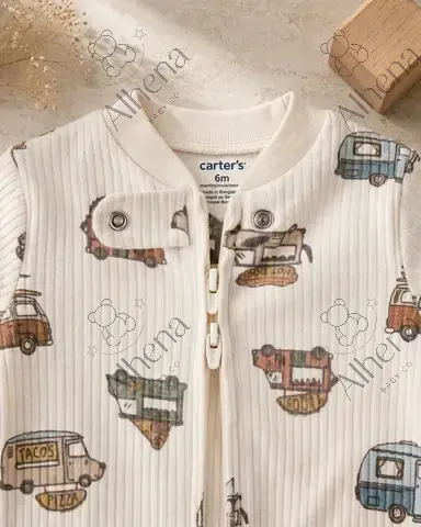 Pijama Boy Truck con cremallera de dos vías. - foto 4