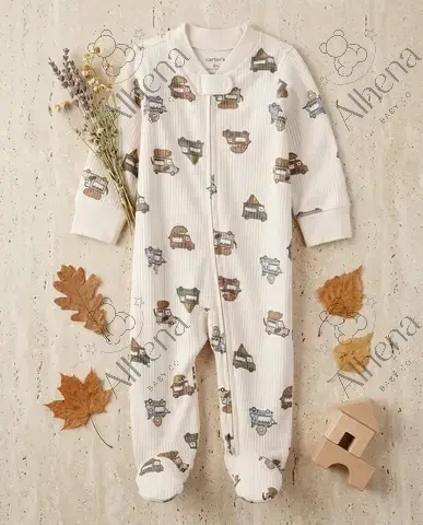 Pijama Boy Truck con cremallera de dos vías. - foto 3