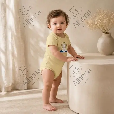 Body 'My Aunt Is So Cool' con estampado de gato - Amarillo - foto 2