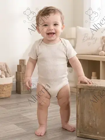 Body unisex manga corta, acanalado (oatmeal heather). - foto 2