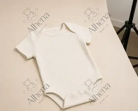 Body unisex manga corta, texturizado y acanalado Creme De la Creme. - foto 3