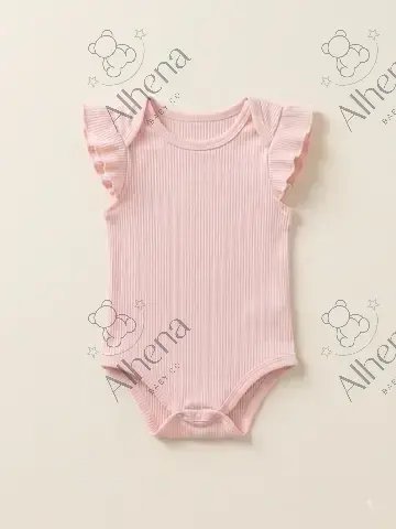 Body de mangas con volantes, pastel pink. - foto 3