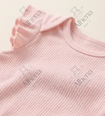 Body de mangas con volantes, pastel pink. - foto 4