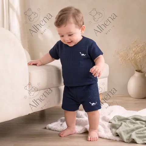 Conjunto para bebé azul, Verano, 2 piezas. - foto 2