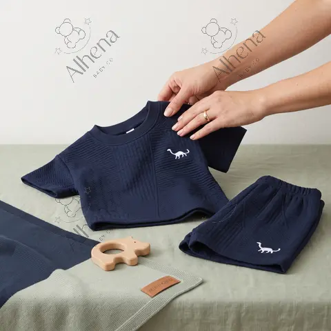 Conjunto para bebé azul, Verano, 2 piezas. - foto 3