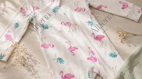 Pijama Flamingo con cremallera de dos vías. - foto 3
