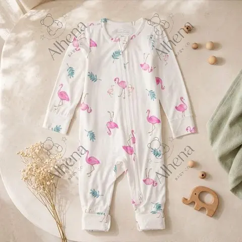 Pijama Flamingo con cremallera de dos vías. - foto 4