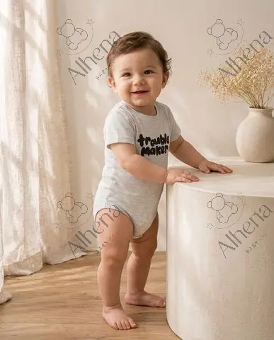 Body de manga corta con gráficos 'Daddy's Hype Man' de Baby Boy - Gris - foto 2